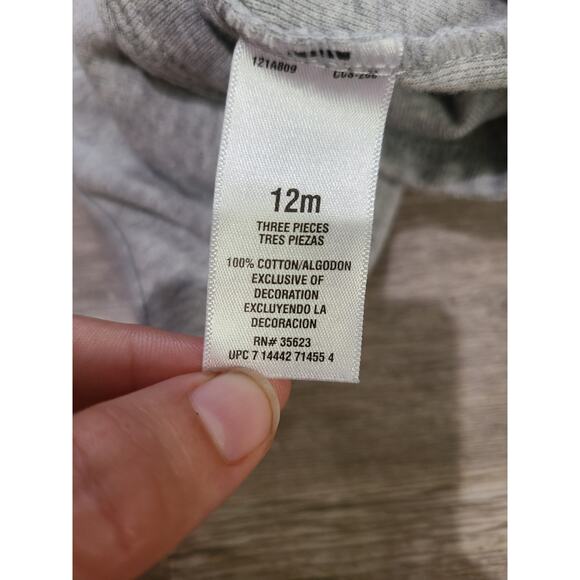 Carter's 12 months boys gray one piece - Picture 5 of 6